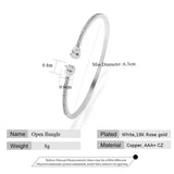 Armband mit blauen Tropfen aus kubischem Zirkonia und silbernem