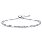 Damen Armband aus 925 Sterling Silber mit blauen Zirkonia-Steinen