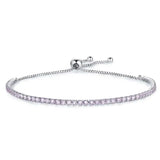 Damen Armband aus 925 Sterling Silber mit blauen Zirkonia-Steinen