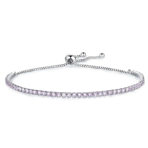 Damen Armband aus 925 Sterling Silber mit blauen Zirkonia-Steinen