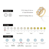 3-Reihen Ring mit funkelndem Zirkonia in Silber