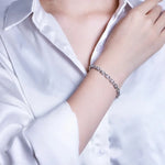 Damenarmband aus 925er Silber mit 18K vergoldeten Akzente