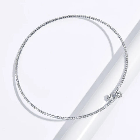 1,60CT Herzförmiges Moissanit offenen Tennis-Negligee 925er Sterlingsilber