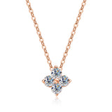 s925 Silber-Halsband mit funkelnden Kristallen