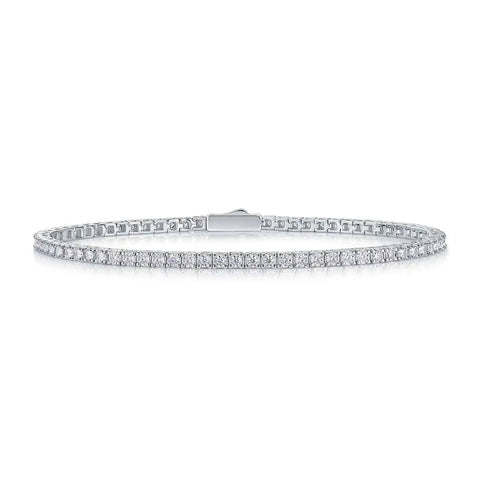 Moissanit Tennisarmband für Fraue 925er Sterlingsilber mit funkelnden Steinen