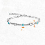 Armband mit Türkis und Zirkonia aus 925er Sterlingsilber