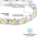 Damenarmband aus 925er Silber mit 18K vergoldeten Akzente
