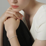 Tennisarmband aus Moissanite in tropfenförmigem Design 925er Silber