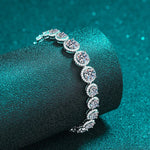 Moissanite Tennis Armband aus 925er Sterlingsilber mit weißer Goldplattierung