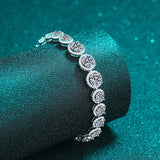 Moissanite Tennis Armband aus 925er Sterlingsilber mit weißer Goldplattierung