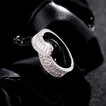 925 Sterling Silber Ring mit Funkelndem Pavé-Zierrat und Zirkonia für Frauen