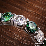 Moissanit Ring für Frauen  Farbenfrohe s925 Silber