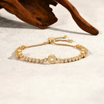 Armband aus S925 Sterling Silber mit Moissaniten in strahlendem Weiß für Dame