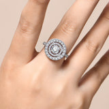 VVS1 Luxury Moissanite Ring im runden Schnitt 1.0CT aus S925 Sterlingsilber