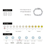 Armband aus 925 Sterling Silber mit Moissanit-Blüten & -Schmetterlingen