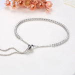 Damen Armband aus 925 Sterling Silber mit blauen Zirkonia-Steinen