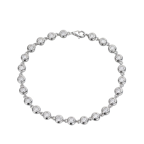 Moissanit Armband in S925 Sterling Silber für Damen