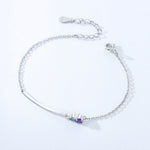 925er Sterling Silber Armband mit bunten Zirkonia