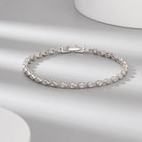 925er Sterling Silber Tennis-Armband mit gelbem Gold-Finish und funkelnden
