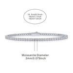 Moissanit Tennisarmband für Fraue 925er Sterlingsilber mit funkelnden Steinen