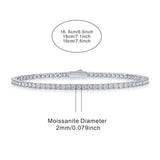 Moissanit Tennisarmband für Fraue 925er Sterlingsilber mit funkelnden Steinen