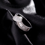 925 Sterling Silber Ring mit Funkelndem Pavé-Zierrat und Zirkonia für Frauen