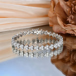 925er Sterlingsilber Armband mit brillanten Moissanit-Diamanten