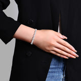 925er Sterlingsilber Armband mit brillanten Moissanit-Diamanten