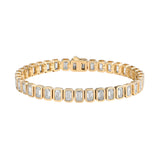Zirkonia-Armband mit smaragdschliff 5*3mm für Damen 925 Sterling Silber