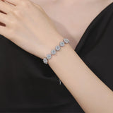 Sonnenblumen-Moissanit-Armband aus 925er Sterling-Silber