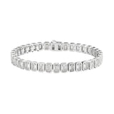 Zirkonia-Armband mit smaragdschliff 5*3mm für Damen 925 Sterling Silber
