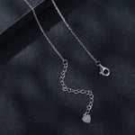 Herz-Halskette mit 0,5CT Moissanit-Diamant 925 Sterling Silber