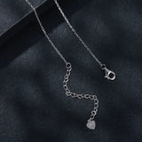 Herz-Halskette mit 0,5CT Moissanit-Diamant 925 Sterling Silber