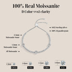 Armband aus S925 Sterling Silber mit Moissaniten in strahlendem Weiß für Dame