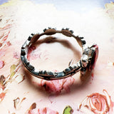 Ring mit roseroter Rose aus echtem 925er Sterling Silbe