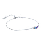 925er Sterling Silber Armband mit bunten Zirkonia