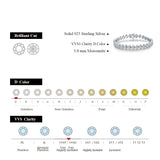 925er Sterlingsilber Armband mit brillanten Moissanit-Diamanten