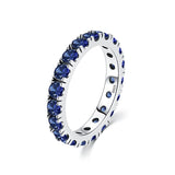 blauer Zirkonia Ring aus 925er Sterling SilberDamenring