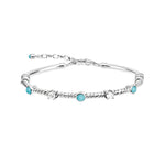 Armband mit Türkis und Zirkonia aus 925er Sterlingsilber