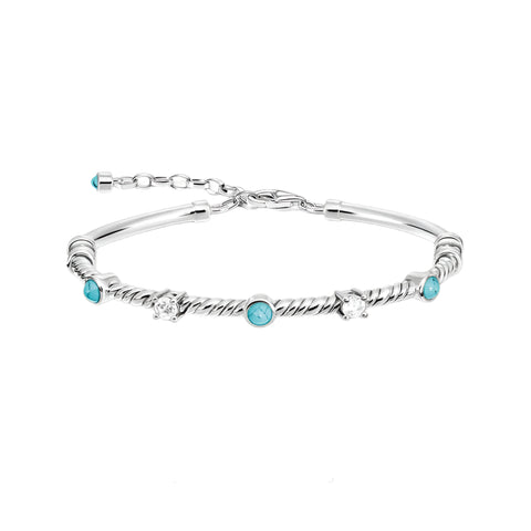 Armband mit Türkis und Zirkonia aus 925er Sterlingsilber