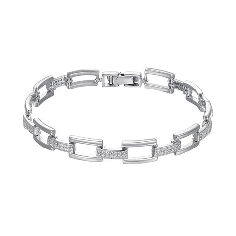 Armband aus 925er Sterling Silber mit Zirkon-Einlage