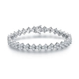 925er Sterlingsilber Armband mit brillanten Moissanit-Diamanten