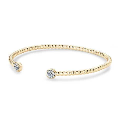 Moissanit Cuff Armband aus 925er Sterlingsilber verstellbar mit zertifizierte