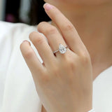 4ct Tropfenförmiger Moissanit-Ring für Frauen aus 925er Sterling Silber
