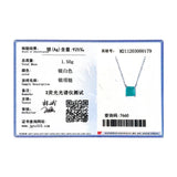 925 Sterling Silber Kette mit grünem Tourmali