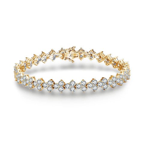 925er Sterlingsilber Armband mit brillanten Moissanit-Diamanten
