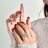 Moissanit Ring für Frauen mit Schmetterlingsdesign in 925 Sterling Silber