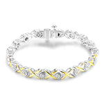 Damenarmband aus 925er Silber mit 18K vergoldeten Akzente