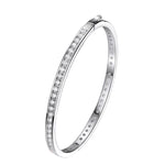 Moissanit Armreif aus 925 Sterling Silber 100% echte Steine für stilvolle Frauen