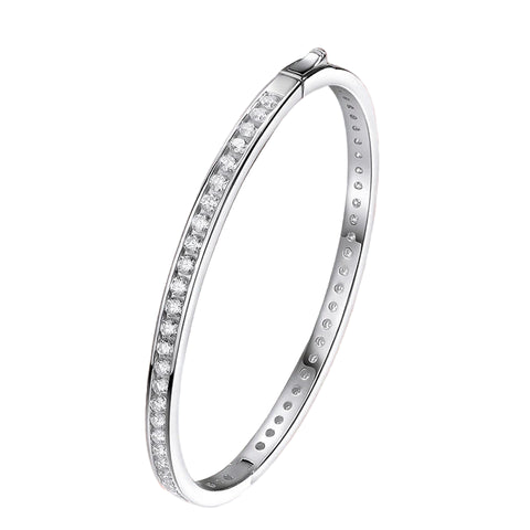 Moissanit Armreif aus 925 Sterling Silber 100% echte Steine für stilvolle Frauen
